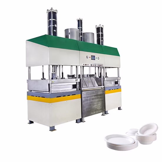 低価格自動生分解性サトウキビバガス紙パルプ成形食器機プレートボックスボウルトレイ製造機